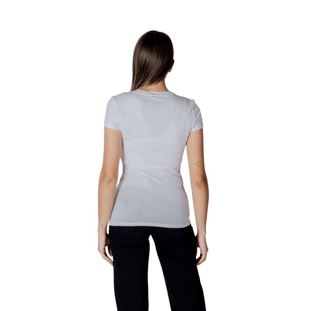 Armani Exchange White Cotton T-Shirt $164.00 Armani Exchange Luzworld