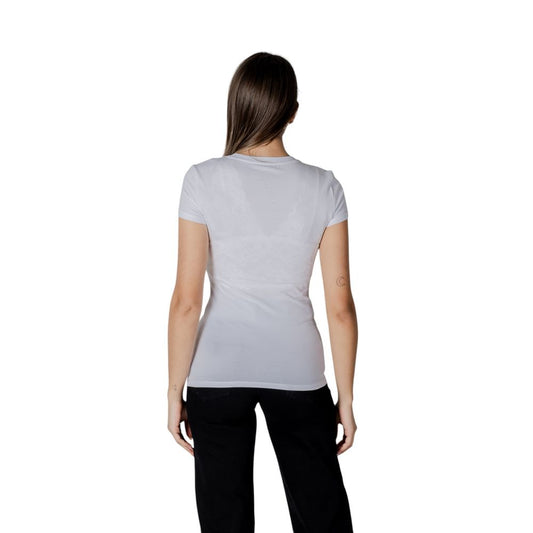 Armani Exchange White Cotton T-Shirt $164.00 Armani Exchange Luzworld