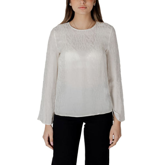 Armani Exchange Cream Viscose Blouse $289.00 Armani Exchange Luzworld