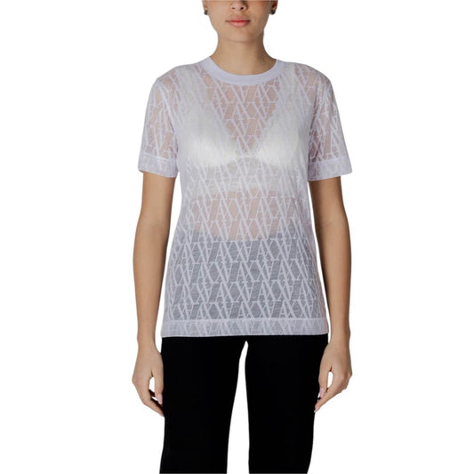 Armani Exchange White Polyester T-Shirt $185.00 Armani Exchange Luzworld