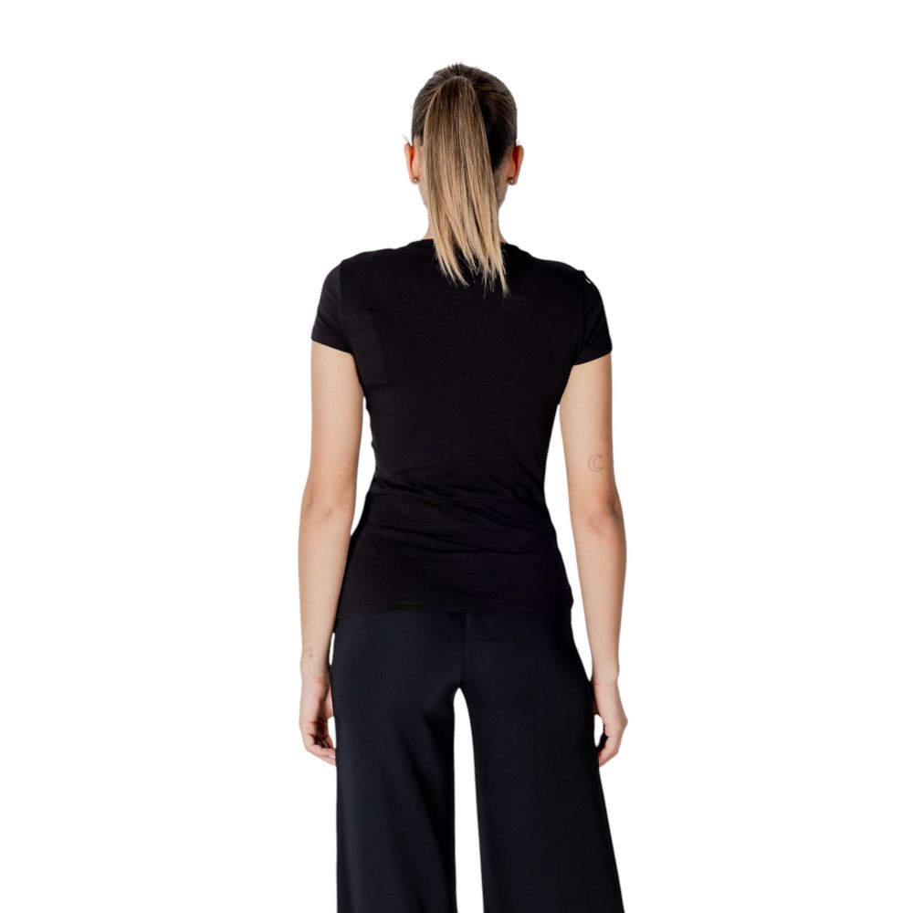 Armani Exchange Black Cotton T-Shirt $164.00 Armani Exchange Luzworld