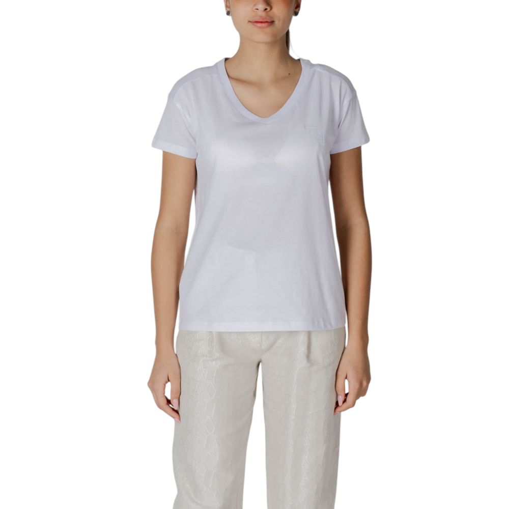 Armani Exchange White Cotton T-Shirt $151.00 Armani Exchange Luzworld