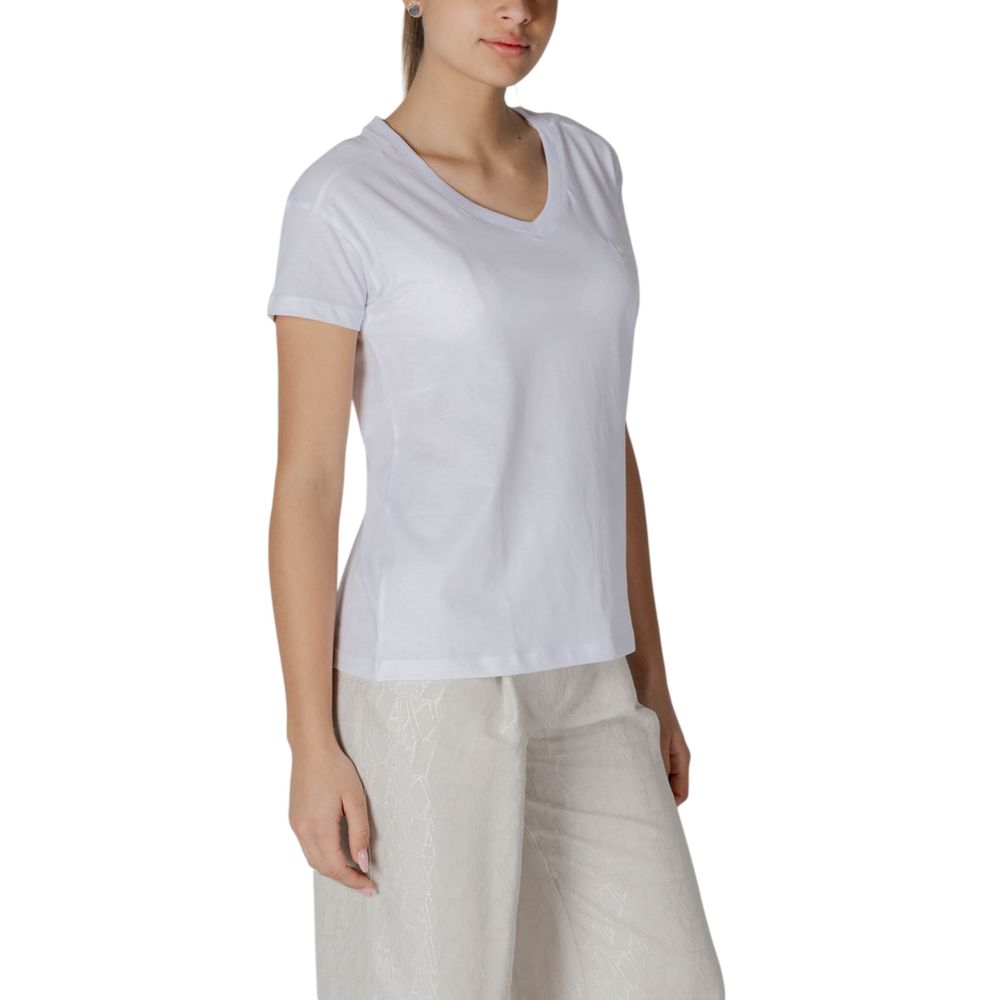 Armani Exchange White Cotton T-Shirt $151.00 Armani Exchange Luzworld