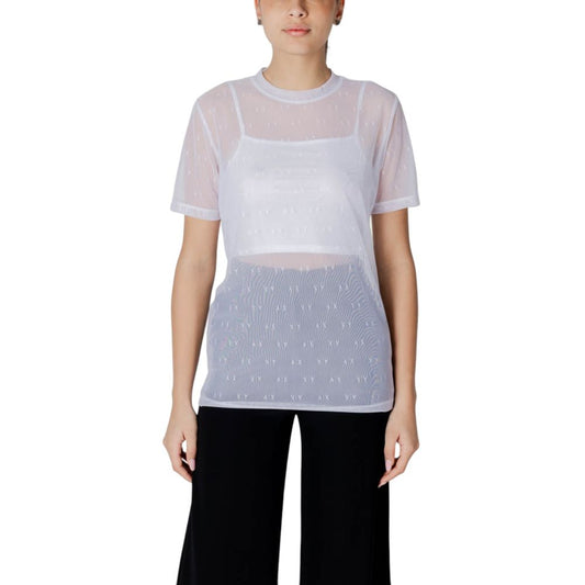 Armani Exchange White Polyamide T-Shirt $244.00 Armani Exchange Luzworld