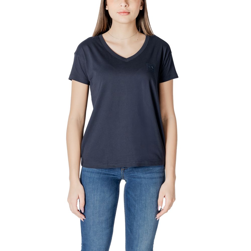 Armani Exchange Blue Cotton T-Shirt $151.00 Armani Exchange Luzworld