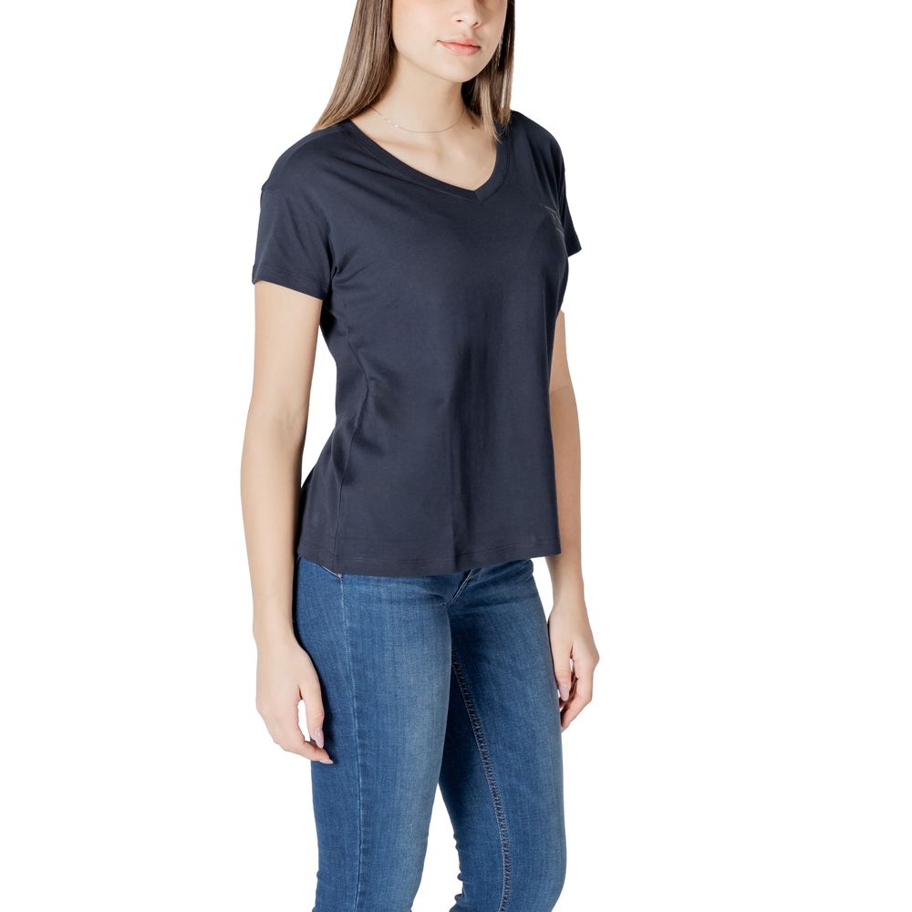 Armani Exchange Blue Cotton T-Shirt $151.00 Armani Exchange Luzworld