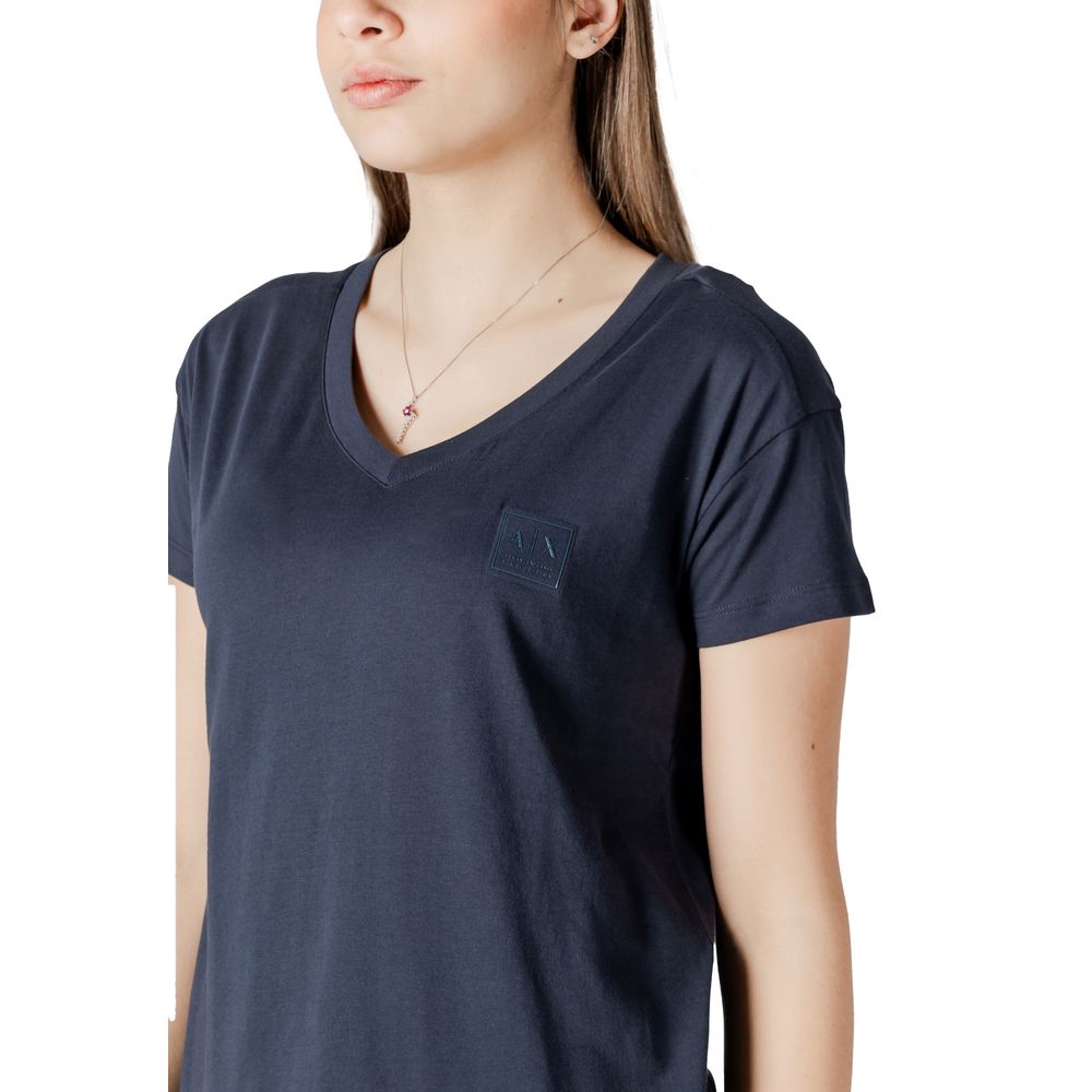 Armani Exchange Blue Cotton T-Shirt $151.00 Armani Exchange Luzworld