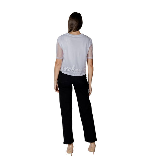 Armani Exchange White Cotton T-Shirt $198.00 Armani Exchange Luzworld