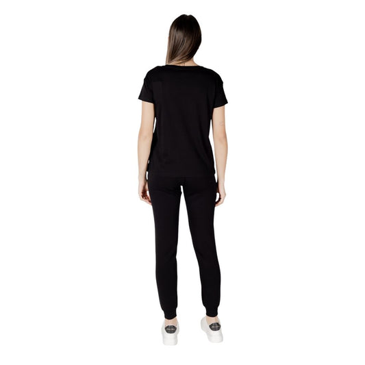 Armani Exchange Black Cotton T-Shirt $164.00 Armani Exchange Luzworld