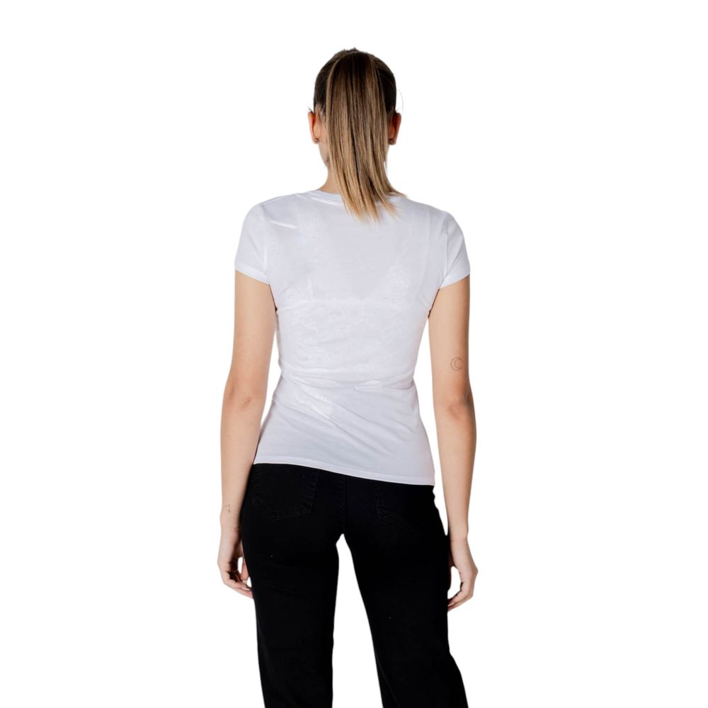 Armani Exchange White Cotton T-Shirt $151.00 Armani Exchange Luzworld