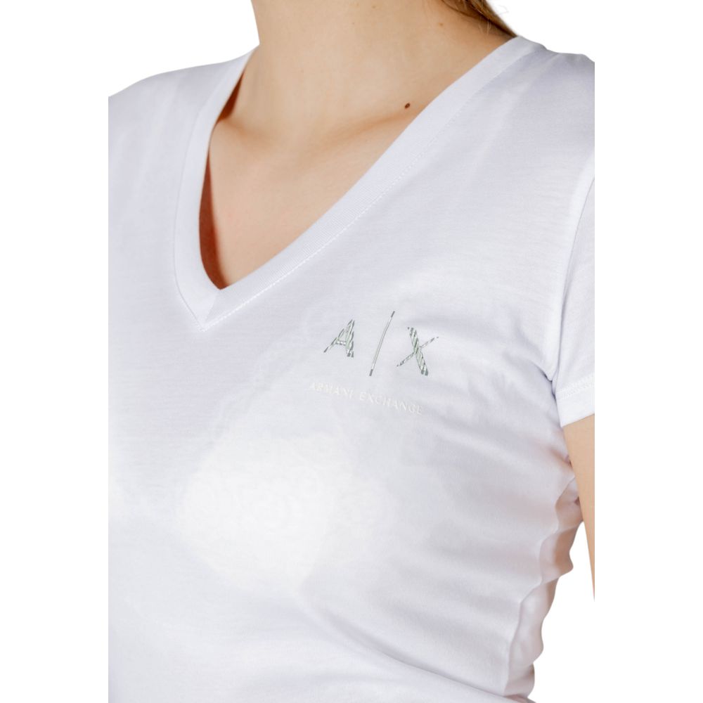 Armani Exchange White Cotton T-Shirt $151.00 Armani Exchange Luzworld
