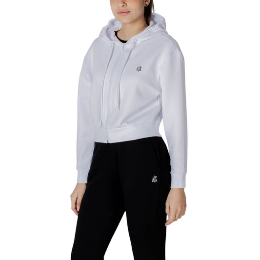Armani Exchange White Cotton Hoody $266.00 Armani Exchange Luzworld