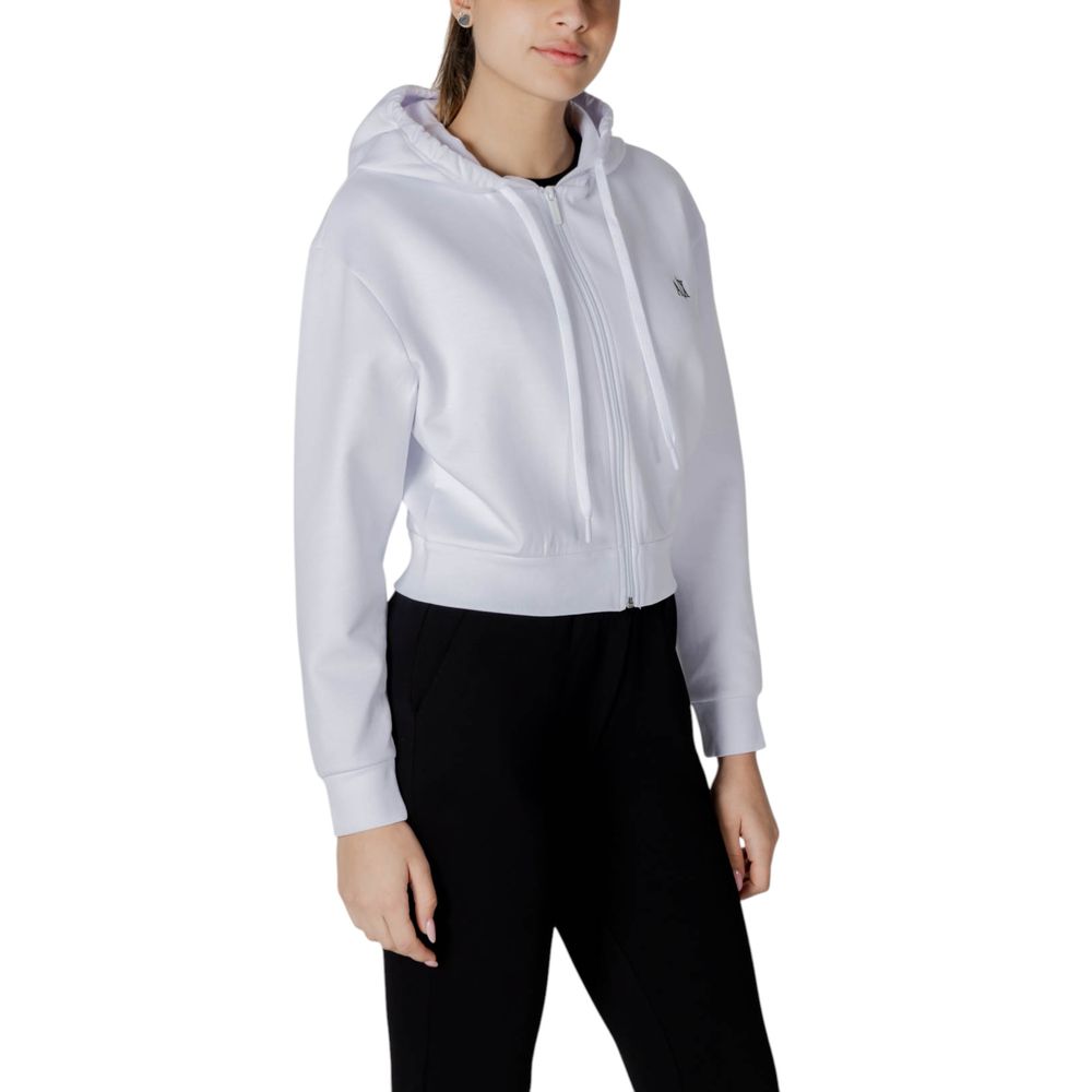 Armani Exchange White Cotton Hoody $266.00 Armani Exchange Luzworld