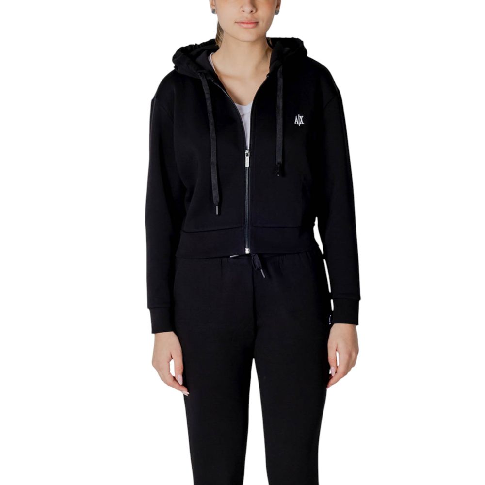 Armani Exchange Black Cotton Hoody $266.00 Armani Exchange Luzworld