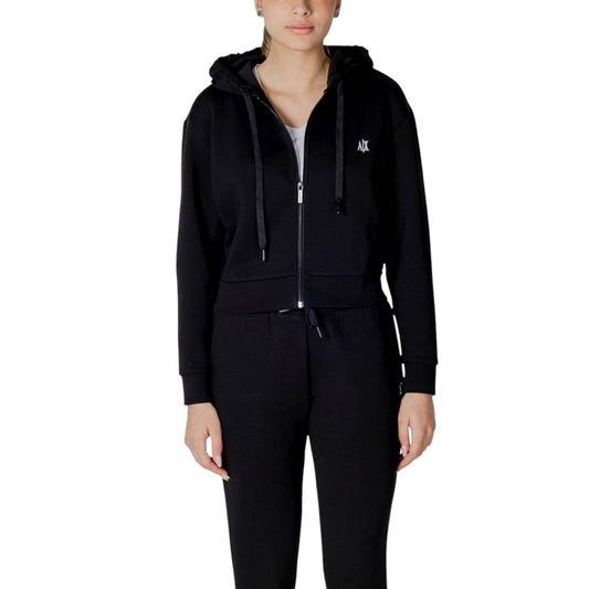 Armani Exchange Black Cotton Hoody $266.00 Armani Exchange Luzworld