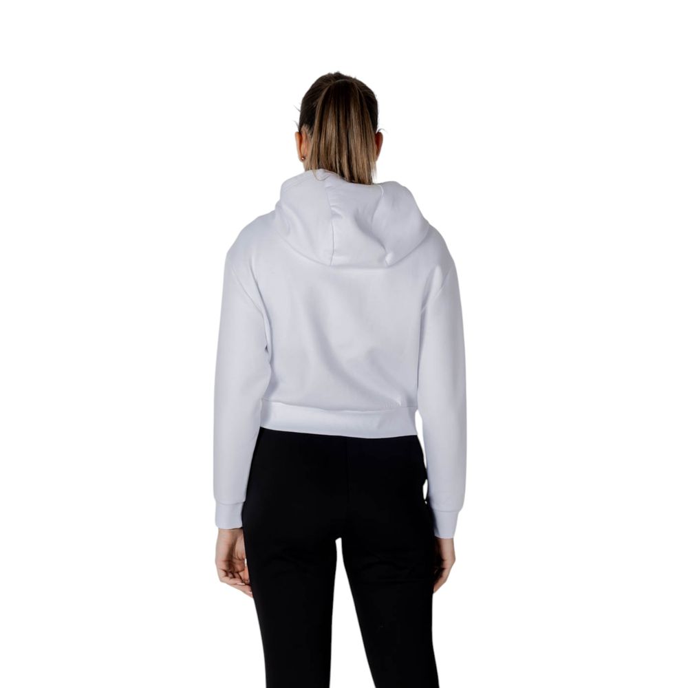 Armani Exchange White Cotton Hoody $266.00 Armani Exchange Luzworld