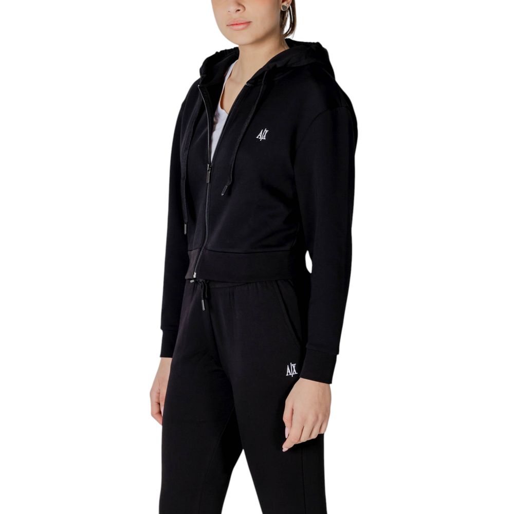 Armani Exchange Black Cotton Hoody $266.00 Armani Exchange Luzworld