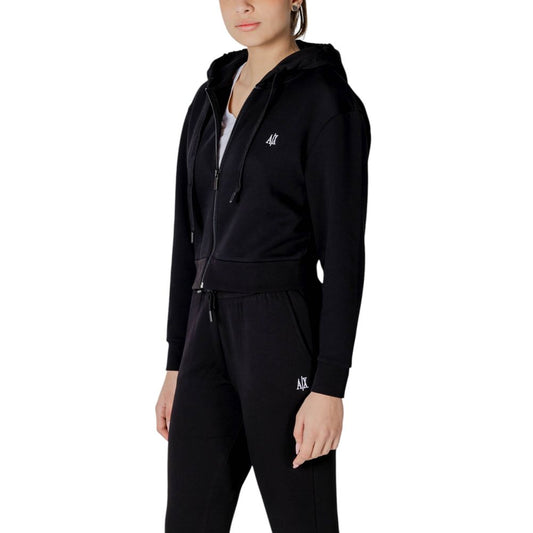 Armani Exchange Black Cotton Hoody $266.00 Armani Exchange Luzworld