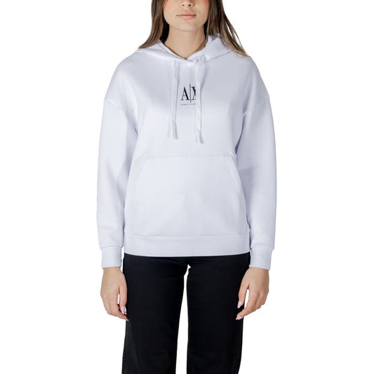 Armani Exchange White Cotton Hoody $252.00 Armani Exchange Luzworld