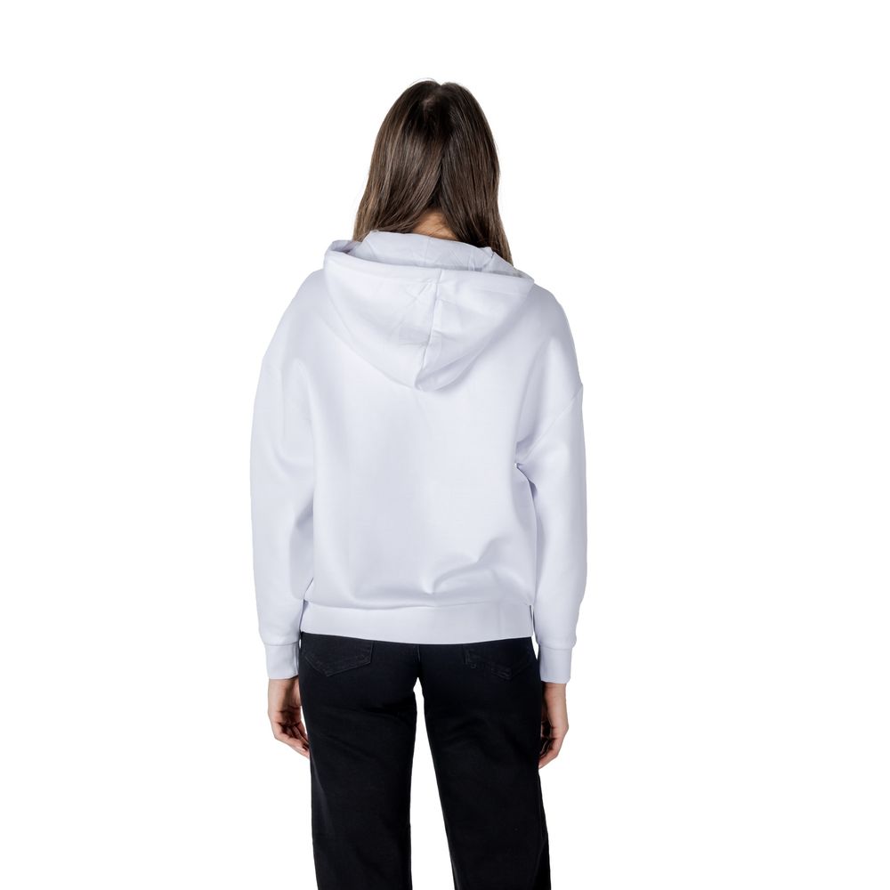 Armani Exchange White Cotton Hoody $252.00 Armani Exchange Luzworld