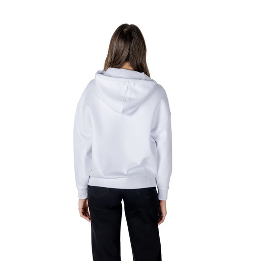 Armani Exchange White Cotton Hoody $252.00 Armani Exchange Luzworld