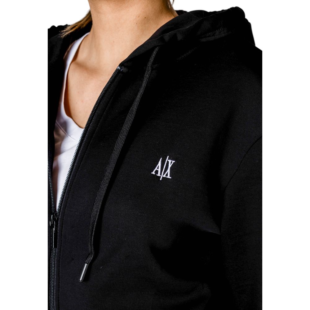Armani Exchange Black Cotton Hoody $266.00 Armani Exchange Luzworld