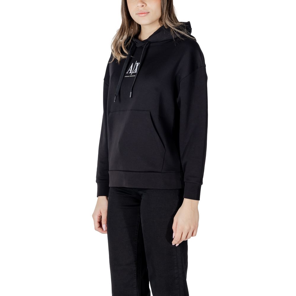 Armani Exchange Black Cotton Hoody $252.00 Armani Exchange Luzworld