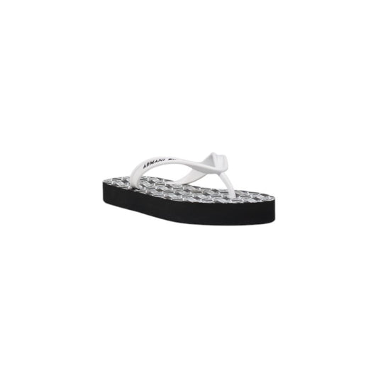 Armani Exchange Black And White Rubber Flip-Flop Sandal $148.00 Armani Exchange Luzworld