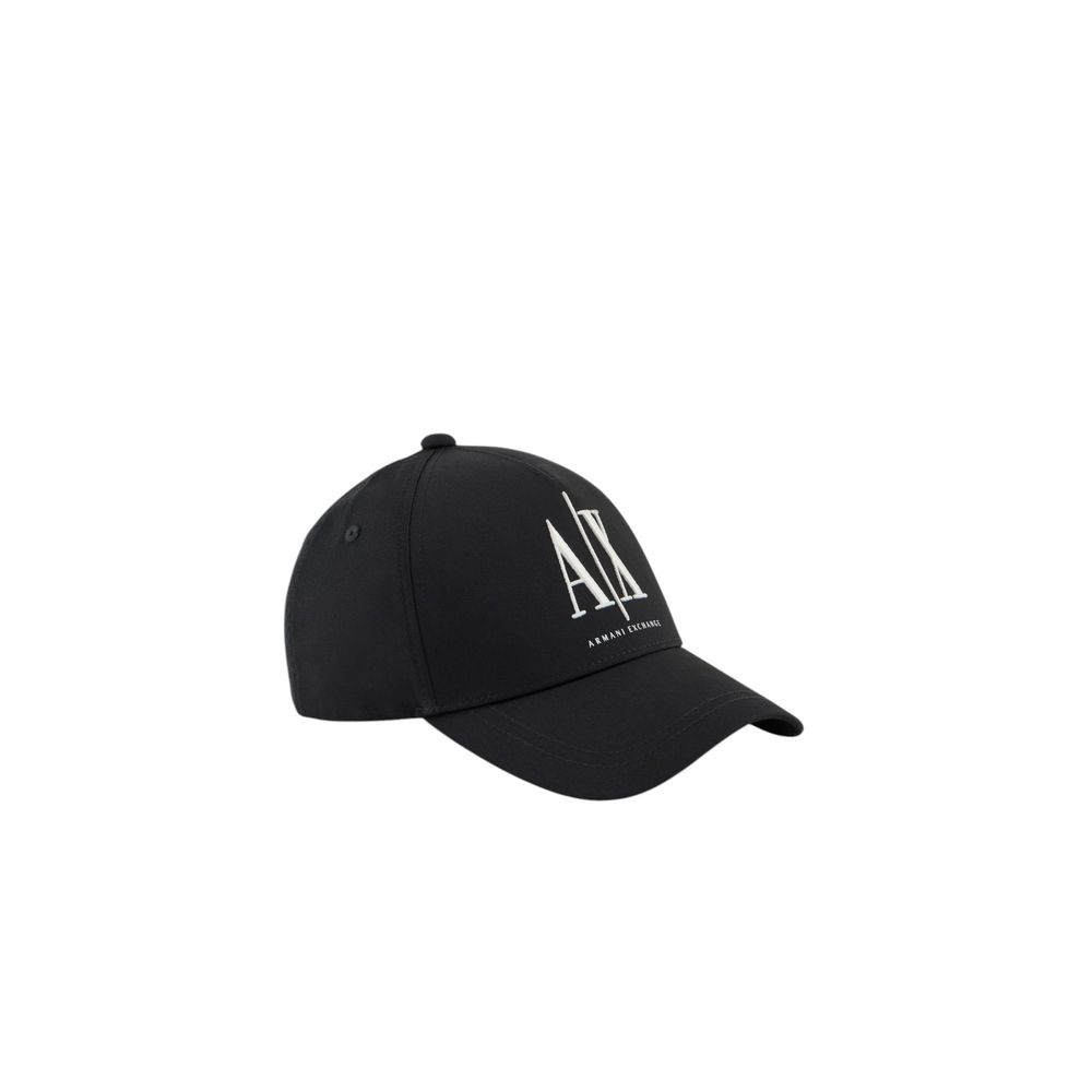 Armani Exchange Black Cotton Caps Baseball Hat $168.00 Armani Exchange Luzworld