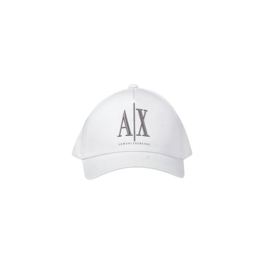 Armani Exchange White Cotton Caps Baseball Hat $168.00 Armani Exchange Luzworld