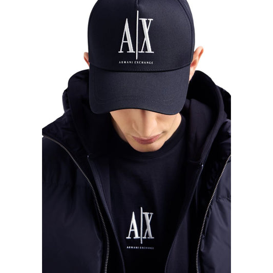 Armani Exchange Blue Cotton Caps Baseball Hat $168.00 Armani Exchange Luzworld