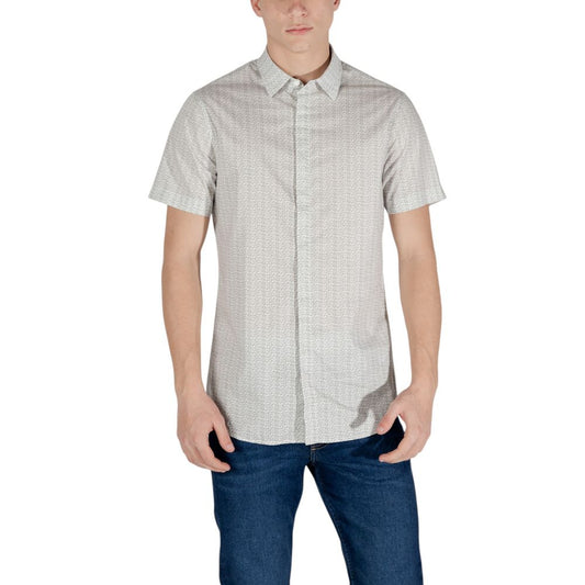 Armani Exchange Cream Cotton Shortsleeve $198.00 Armani Exchange Luzworld
