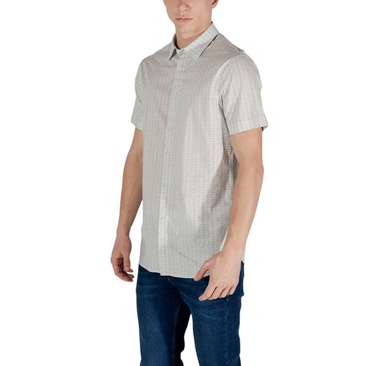 Armani Exchange Cream Cotton Shortsleeve $198.00 Armani Exchange Luzworld