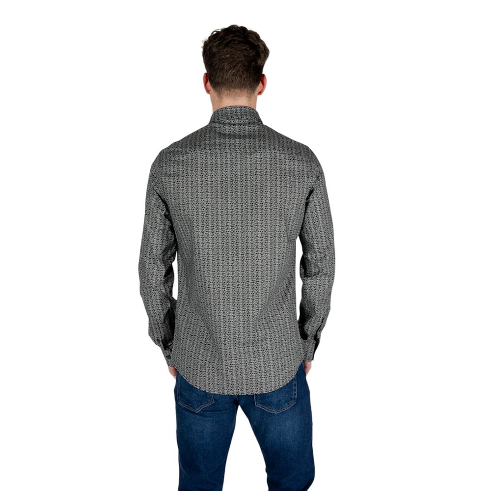 Armani Exchange Black Cotton Shirt $213.00 Armani Exchange Luzworld