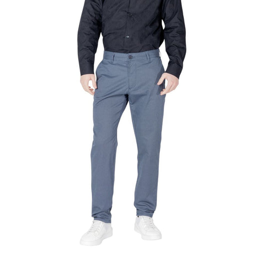 Armani Exchange Blue Cotton Skinny Pant $258.00 Armani Exchange Luzworld