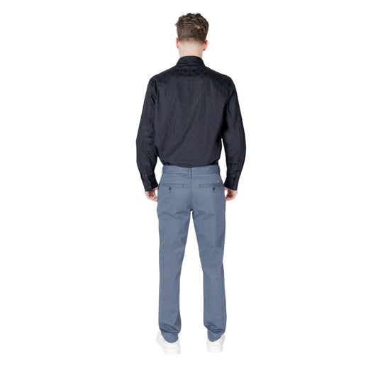 Armani Exchange Blue Cotton Skinny Pant $258.00 Armani Exchange Luzworld