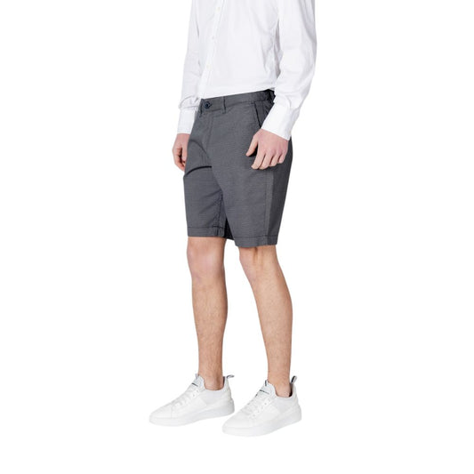 Armani Exchange Blue Cotton Short $219.00 Armani Exchange Luzworld