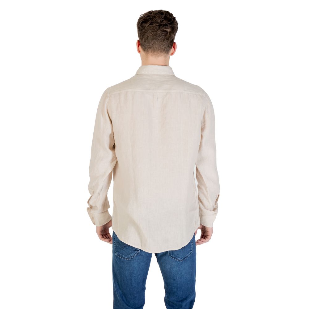 Hugo Boss Beige Linen Shirt $220.00 Hugo Boss Luzworld