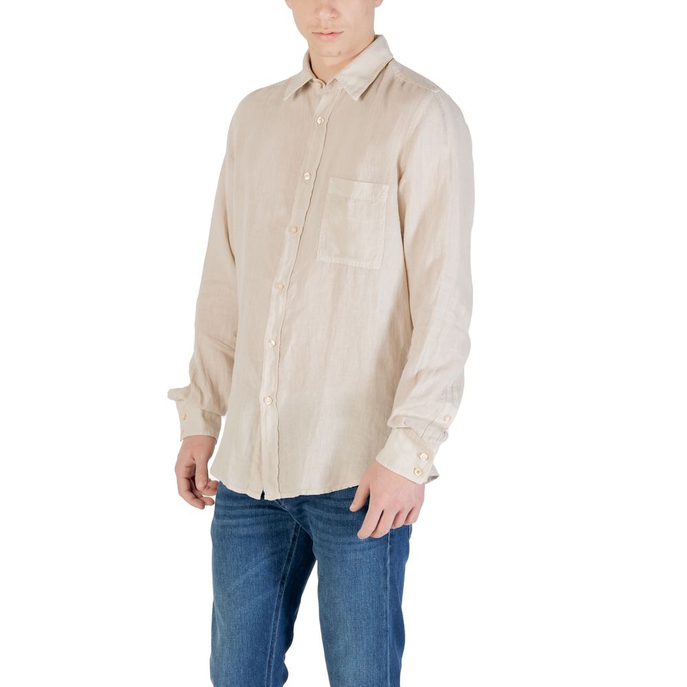 Hugo Boss Beige Linen Shirt $220.00 Hugo Boss Luzworld