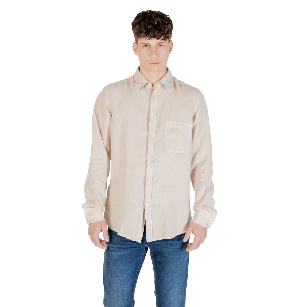 Hugo Boss Beige Linen Shirt $220.00 Hugo Boss Luzworld