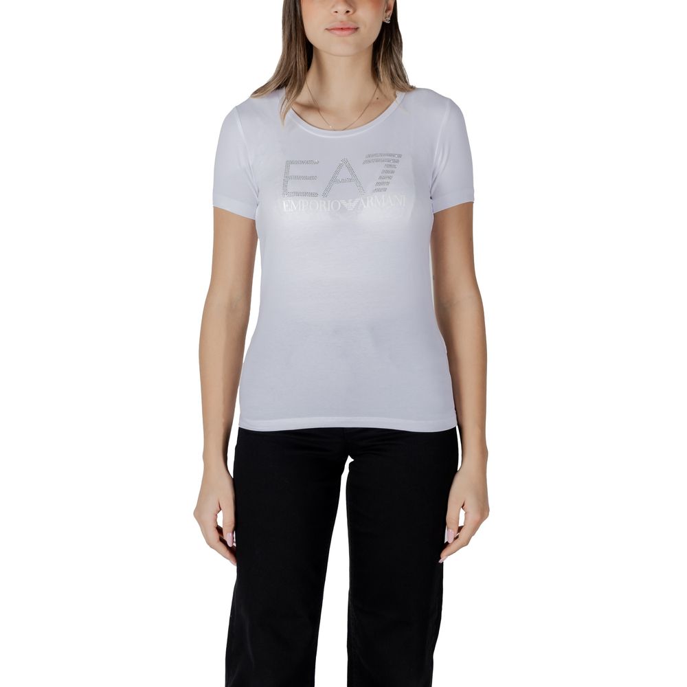 EA7 Emporio Armani White Cotton T-Shirt $198.00 EA7 Emporio Armani Luzworld