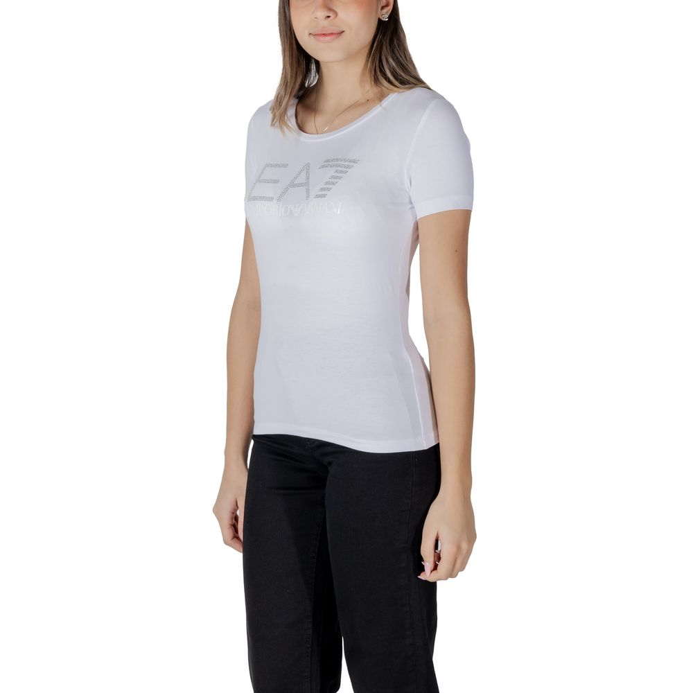 EA7 Emporio Armani White Cotton T-Shirt $198.00 EA7 Emporio Armani Luzworld