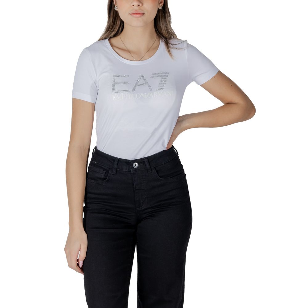EA7 Emporio Armani White Cotton T-Shirt $198.00 EA7 Emporio Armani Luzworld