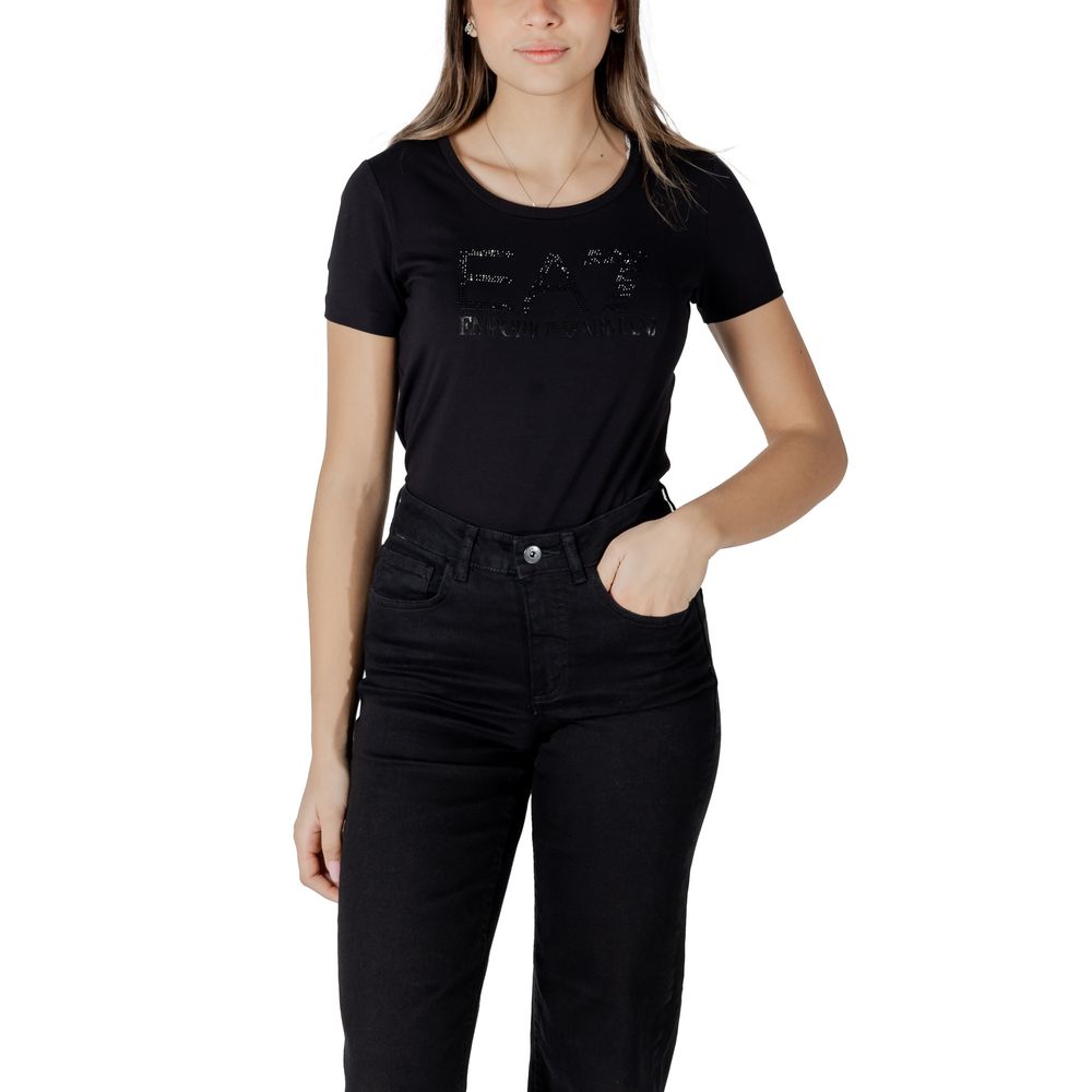 EA7 Emporio Armani Black Cotton T-Shirt $198.00 EA7 Emporio Armani Luzworld