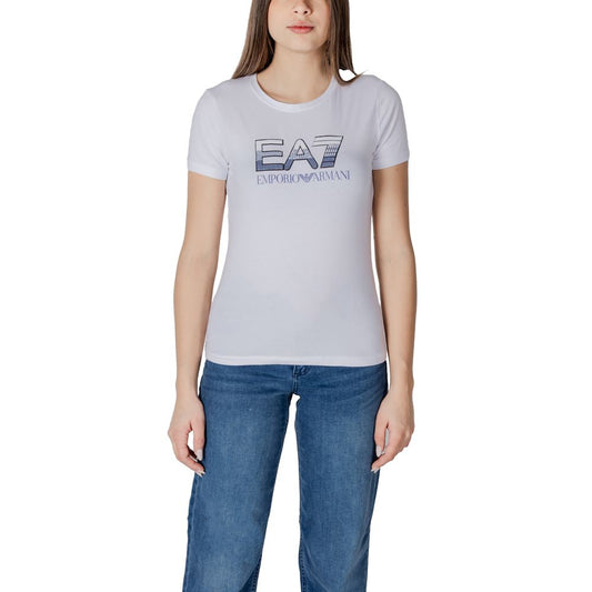 EA7 Emporio Armani White Cotton T-Shirt $205.00 EA7 Emporio Armani Luzworld