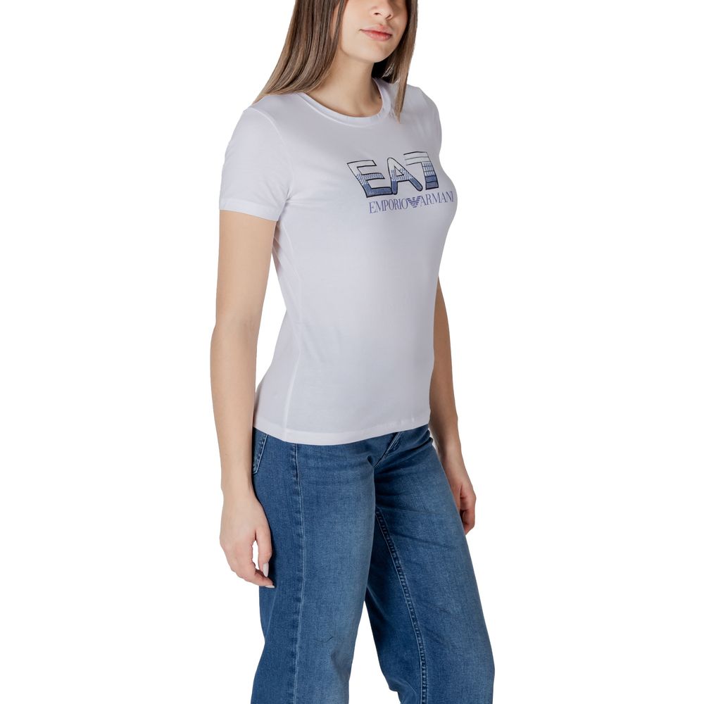 EA7 Emporio Armani White Cotton T-Shirt $205.00 EA7 Emporio Armani Luzworld
