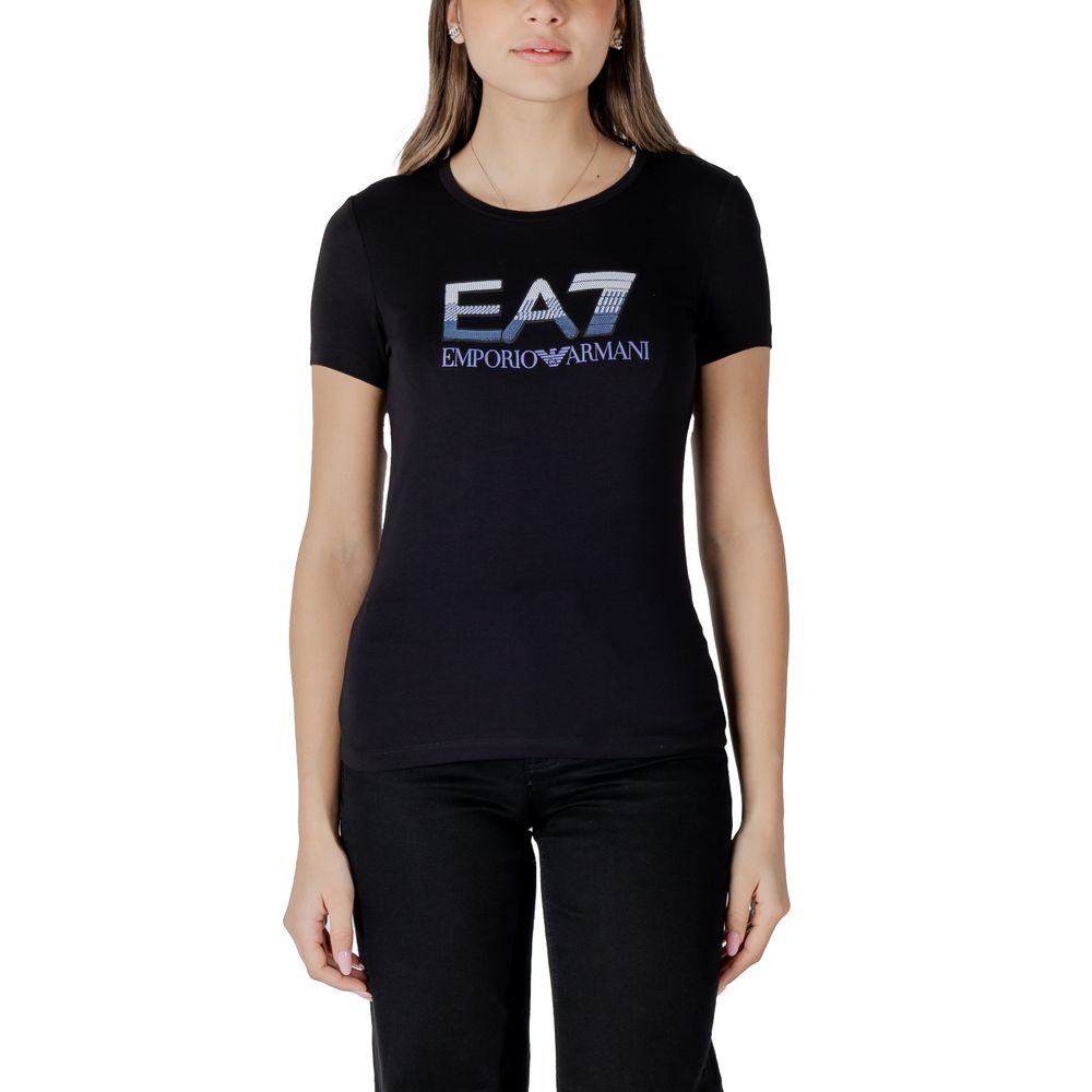 EA7 Emporio Armani Black Cotton T-Shirt $205.00 EA7 Emporio Armani Luzworld