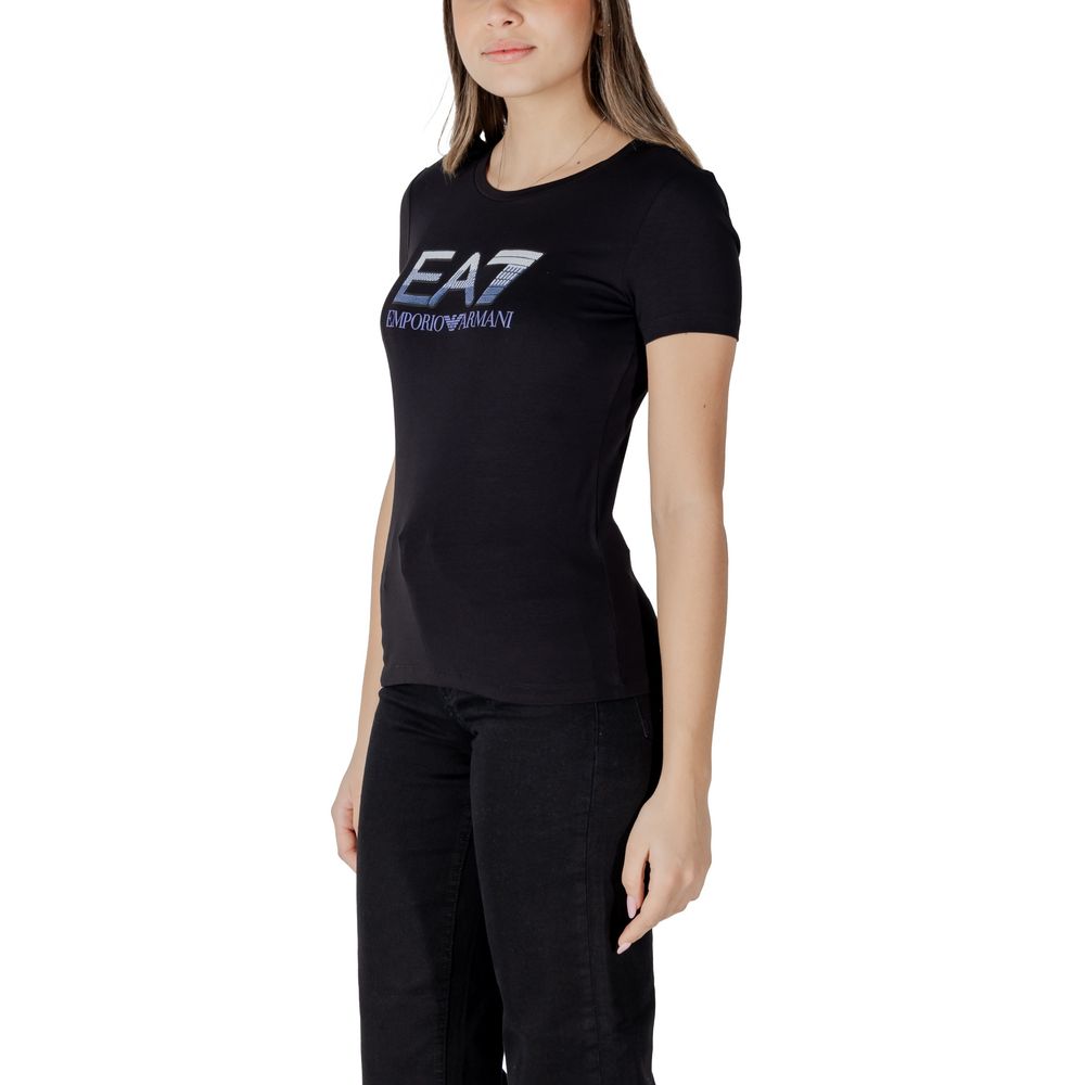 EA7 Emporio Armani Black Cotton T-Shirt $205.00 EA7 Emporio Armani Luzworld