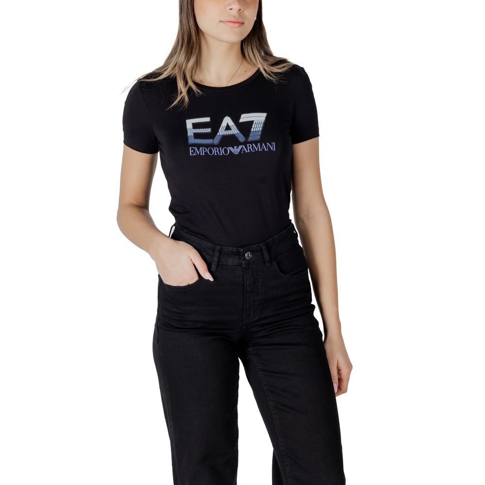 EA7 Emporio Armani Black Cotton T-Shirt $205.00 EA7 Emporio Armani Luzworld