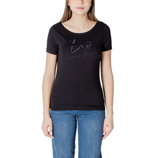 EA7 Emporio Armani Black Cotton T-Shirt $177.00 EA7 Emporio Armani Luzworld